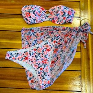 Floral Bikini with Sarong